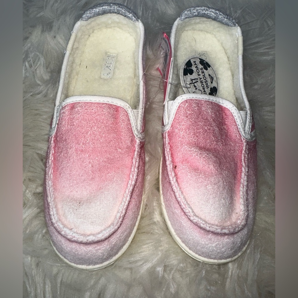 Roxy Girl Minnow Faux Fur Lined Slides Size 3